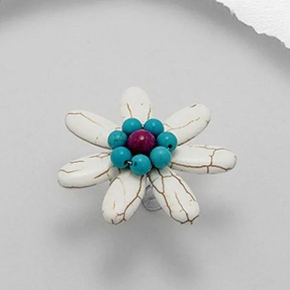 Jewelry - Purple Chalcedony/Turquoise/White Turquoise Ring